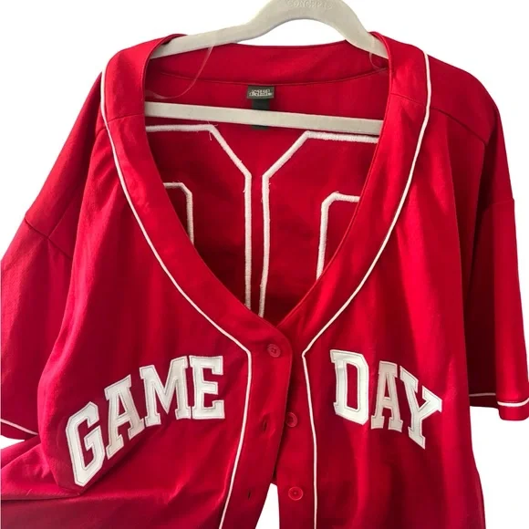 GAME DAY Red Baseball-Style Jersey - Unbranded - Picture 2 of 4